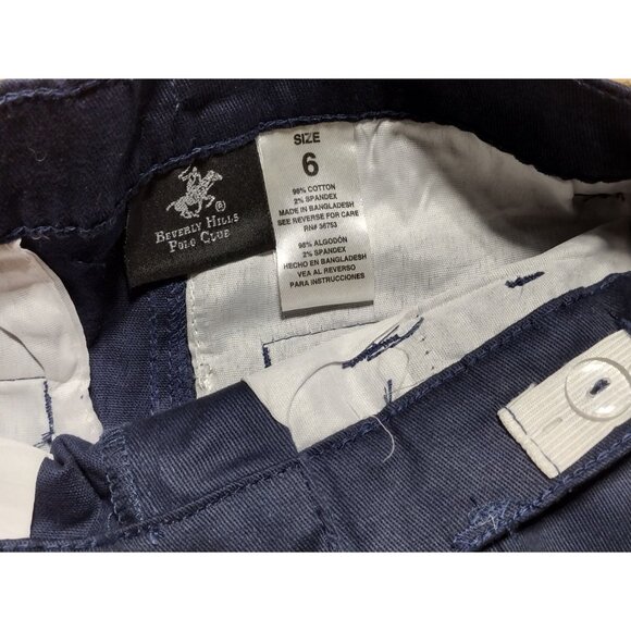 Beverly Hills Polo Club Boys’ School Uniform Pants Relaxed-Straight Navy Size 6 - Picture 3 of 5